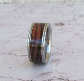 Titanium Ring Wedding Band Kingwood Wood Titanium Durability Hardness