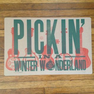 Hatch Show Print Holiday Christmas Poster Pickin in A Winter