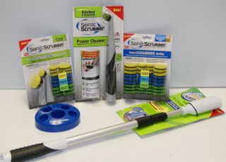 New Sonic Scrubbers Kitchen & Household Power Cleaner Kit Tool Plus