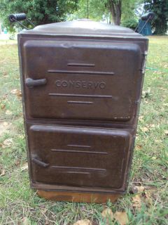 Vintage Conservo Canning Steamer Oven Cooking Double Door Trays Copper