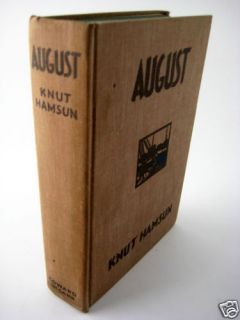1st 1st Edition August Knut Hamsun RARE Classic Nobel Prize Antique