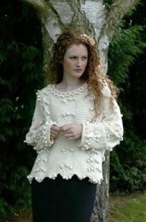 Siobhan Hand Knitted Celtic Style Cotton Jumper Size s M M L L XL UK 8