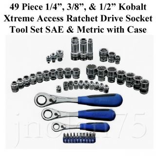 49 Piece Kobalt Xtreme Access 1 2 3 8 1 4 Pass thru Socket Drive Tool