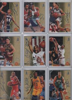 1996 Scoreboard Basketball Authentic Signed Card Set Kobe Iverson Nash