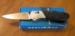 Benchmade New Assisted Open Barrage Plain Edge M390 Blade Knife Knives
