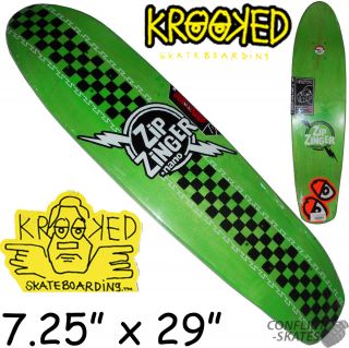 Krooked Zip Zinger Nano Classic Skateboard Deck Cruise Neon GREEN7 25