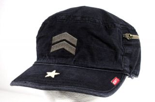 Kurtz Legion Cap Hat Fritz Black Military Taupe Chevron s M L AK002