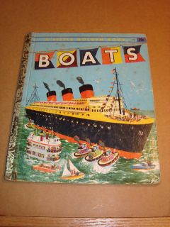 Little Golden Book Boats 1951 Ruth Lachman 2378