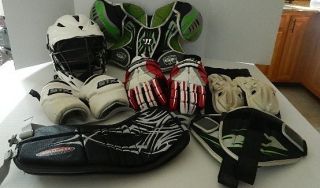 Lacrosse Equipment Lot Cascade Pro 7 Helmet Warrior MPG STX Pads Hypno