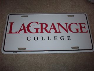 La Grange College Decorative Automobile Plate