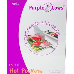 Purple Cows Hot Laminating Pockets 8.5 x 11 Letter Size (100 count