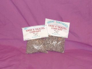 Lot of 2 Bags Gravel 7 oz Train Track Accessory Landscaping Blast Rock