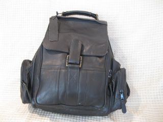 Latico Genuine Black Leather Backpack Rucksack