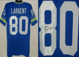 Steve Largent Signed Autographed Seattle Seahawks Jersey JSA Witness