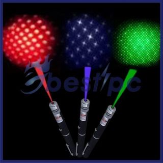 3X Green Red Blue 2 in 1 Laser Pointer Combo Kaleidoscopic Pen Fast