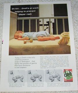 1965 Dreft Baby Diaper Laundry Soap Detergent Print Ad