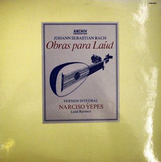 Narciso Yepes Obras Para Laud Bach Argentina 2 LP Set
