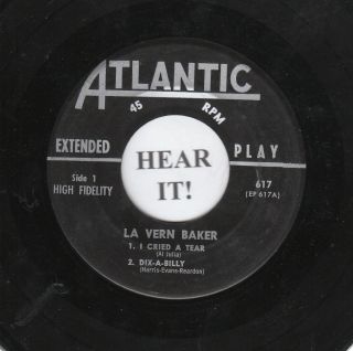 EP Lavern Baker (Atlantic 617) I Cried A Tear/Dix A Billy/I Waited