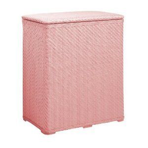 New Wicker Look Clothes Hamper Rose Pink