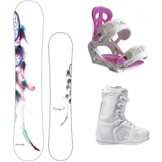 Dreamcatcher Snowboard Package Flow Boots Siren Leaf Bindings