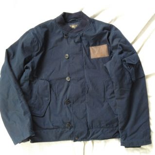 Ralph Lauren RRL Vintage Leather Wool Lined HEAVY Bomber Jacket Coat M