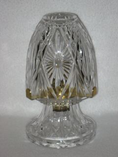 Candle Holder Lead Crystal Tea Light Reversible Brass Party Lamp