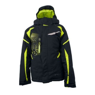 Boys Youth Spyder Leader Ski Jacket Black Lime Size 18 L XL
