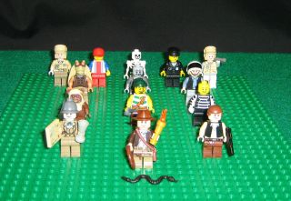 Lego 15 Minifigures Lot Star Wars Indiana Jones City Zombie
