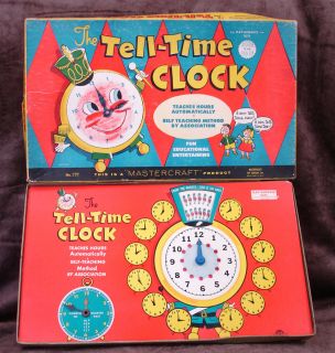 Vintage The Tell Time Clock by Mastercraft No 722