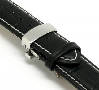 22mm Leather Watch Band Deployment Clasp for Tag Heuer