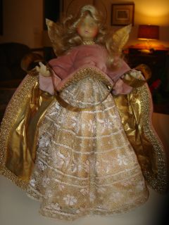 Vintage Pauline Leidel Spreen Wax Angel Vintage W pink gold