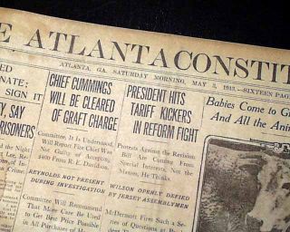 Leo Frank Mary Phagan Murder 1913 Atlanta GA Newspaper