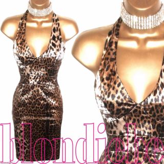 Lipsy ♥exquisite♥ Leopard Print Satin Wiggle Pencil Evening Dress
