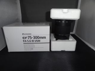 Canon EF 75 300mm F 4 5 6 III USM Lens 75 300 mm Ultrasonic