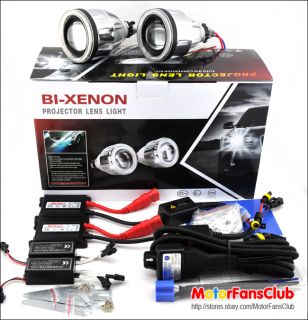 Car Bi Xenon Universal HID Projector Lens Kit Angel Devil Eye H1 H4