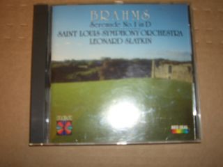 Brahms Serenade No 1 in D Leonard Slatkin St Louis Symphony CD