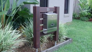 Merbau Timber and Stainless Steel Letterbox