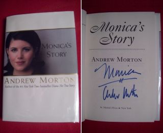 Authentic MONICA LEWINSKY author signed Monicas Story 1st edition Bill