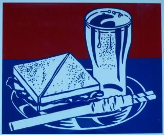 Roy Lichtenstein Sandwich and Soda Original Print