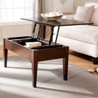 NEW SALE Turner Lift Top Coffee Table in Espresso Finish, Felt Lined