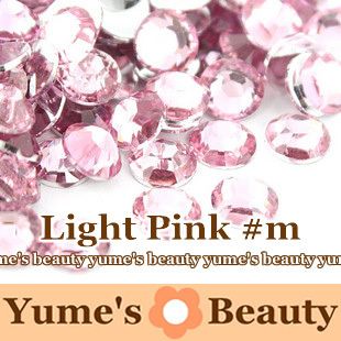 Light Pink M 2 6mm Crystal Bling Rhinestone Flatback Scrapbook Nail
