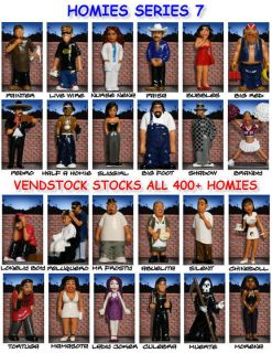 24 New Retired Series 7 Homies Figures Complete Set You Choose