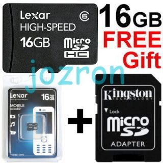 Lexar 16GB Micro SDHC TF Card Class 6 Free SD Adapter
