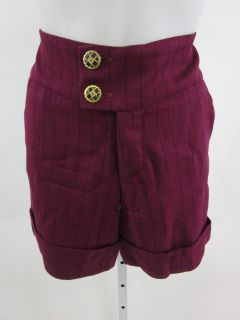 Just Johnson Pink Black Stripe Wool Shorts Sz 6