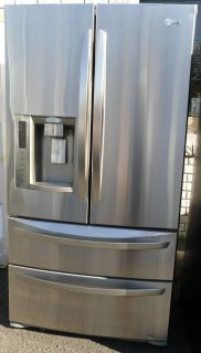 LG 27 5 CU ft French Door 36 Wide Refrigerator with Double Drawer