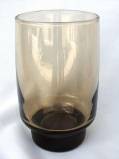 Libbey Glass Tawny Accent Brown Mocha 11 oz Water Tumbler S