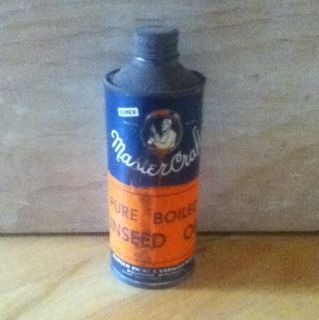 Mastercraft Pure Boiled Linseed Oil Vintage Can Bottle