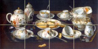 24 x 12 Art Jean Liotard Tea Tray Mural Ceramic Backsplash Tile 852