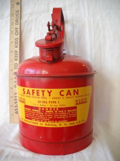 Gas Can Eagle Safety Can 1 Gal U1 10S Type1 Solvent and Petroleum