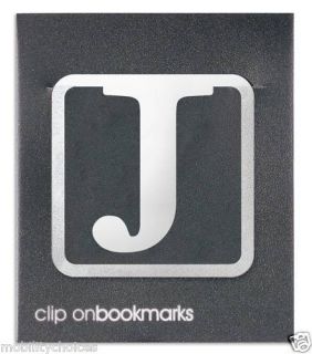 Letter  J  Metal Clip on Bookmark Little Gift Idea